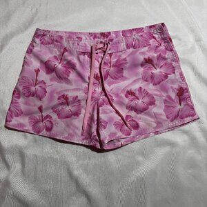 CRAZY SHIRTS HAWAII BOARDSHORTS PINK HIBISCUS WOMEN’S SIZE 9